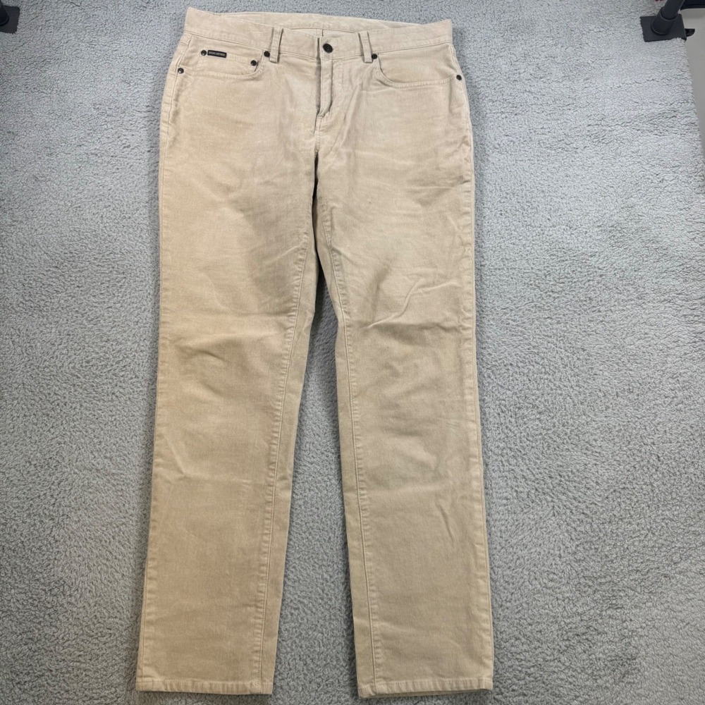 Brooks Brothers Slim Fit Corduroy Pants Khaki Mens W36 L32